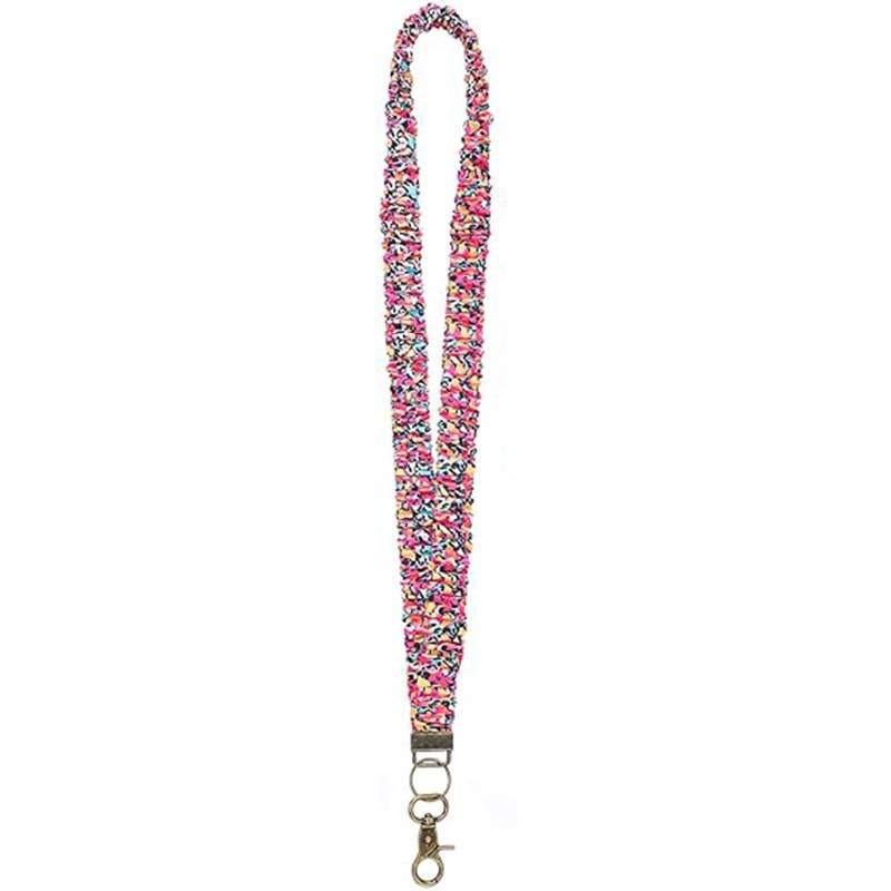 #1027 Vibrant Color Floral Lanyard