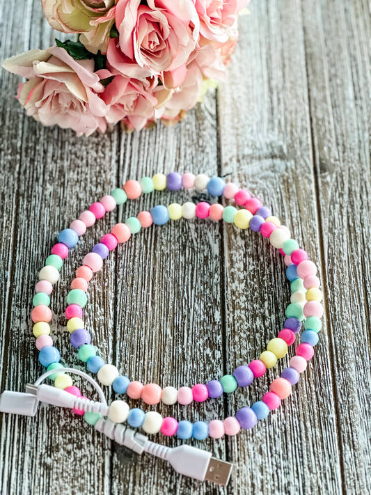 #471 Candy "Colorful Beads" 2 in 1 Phone Charger