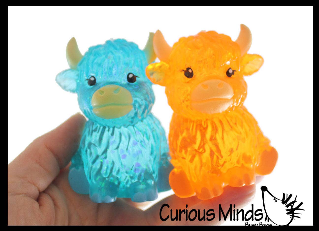#1034 Highland Cow Shaped Stress Toy