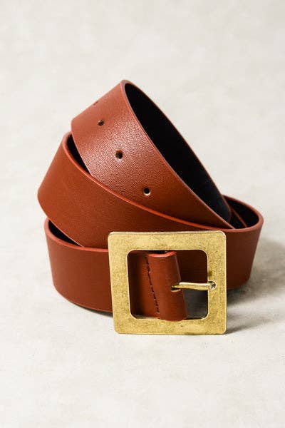 #604 CLASSIC OVERSIZED SQUARE BUCKLE BELTS