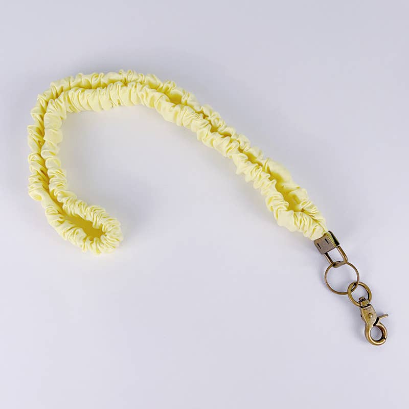 #1029 Floral Print & Plain Color Lanyard