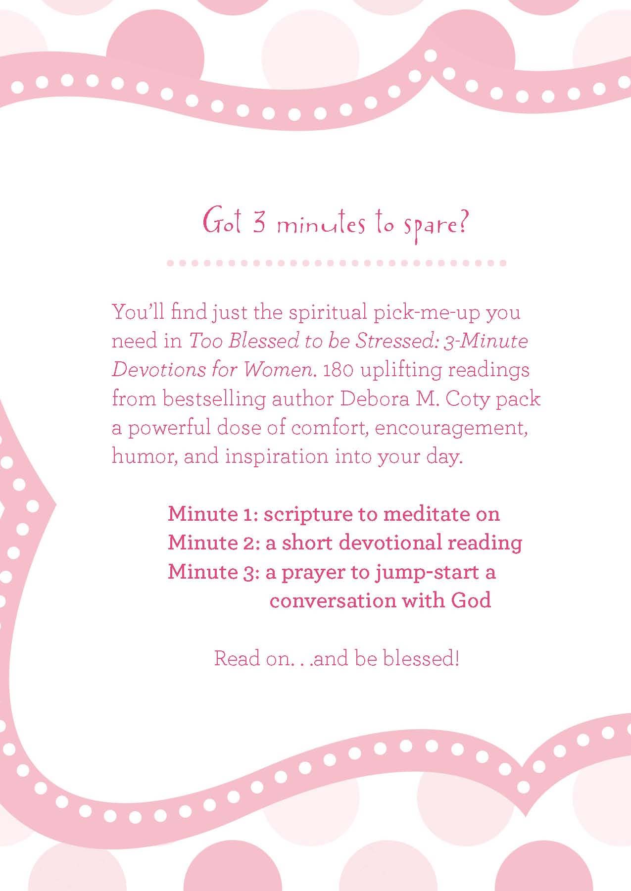 #618 Too Blessed to be Stressed 3-Minute Devotions For Women