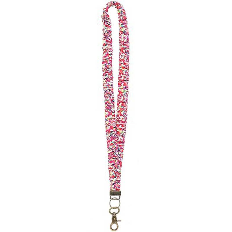 #1027 Vibrant Color Floral Lanyard