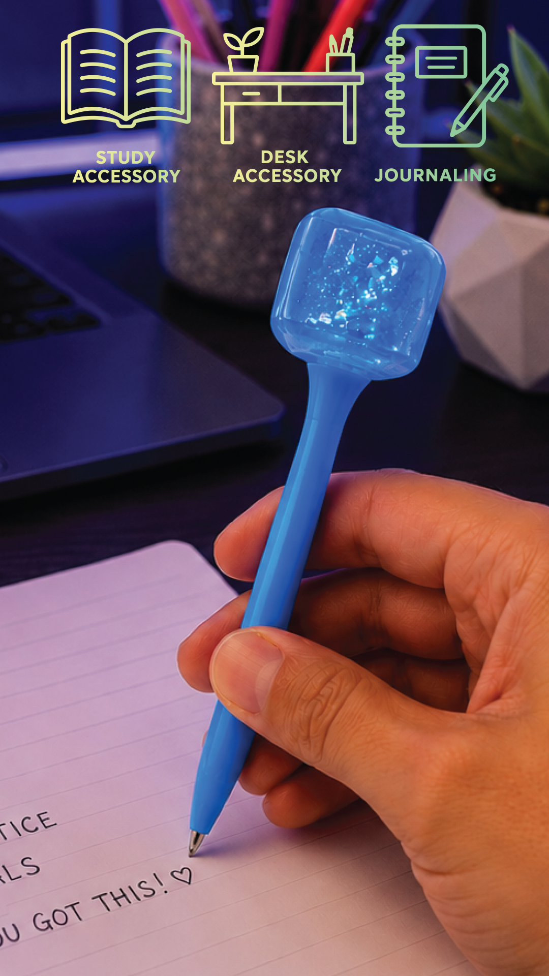 CS #1116 Fun Doh Desk Pops Squishy Cube Pen Assortment